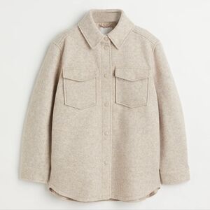 H&M Light Beige Marled Oatmeal Shacket